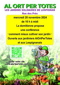 JARDIN LESPIGNAN Affiche conference domicienne2024